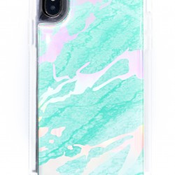 iPhone X/XS Electroplated Marble Case - Green  
