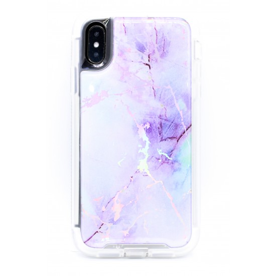 iPhone X/XS Electroplated Marble Case - Purple  