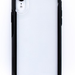 iPhone XR Clear Ribbed Dark Black 
