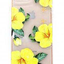 iPhone 7/8  Plus Clear 2-in-1 Flower Design Case Yellow Tulip