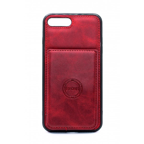iPhone 7/8  Plus Back Wallet Magnetic Red