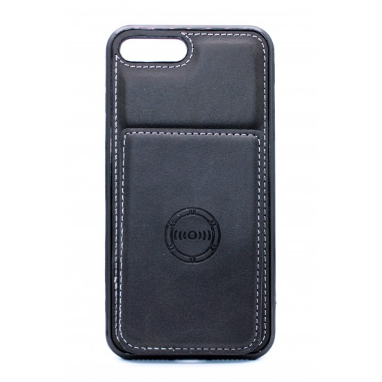 iPhone 7/8  Plus Back Wallet Magnetic Black