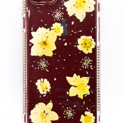 Flower Design Transparent Case iPhone 7/8/SE 2020  Yellow