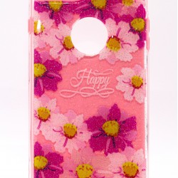 iPhone 7/8/SE Clear 2-in-1 Flower Design Classic Case Pink