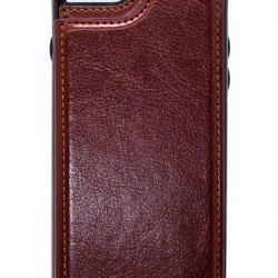 iPhone 7/8/SE 2020 Back Wallet Faux leather - Dark Brown