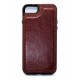 iPhone 7/8/SE 2020 Back Wallet Faux leather - Dark Brown