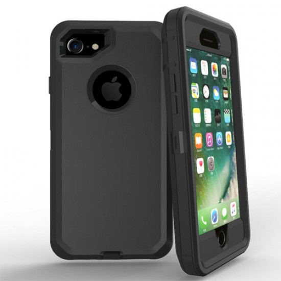 iPhone 7/8 Plus Defender Armor Case - Black