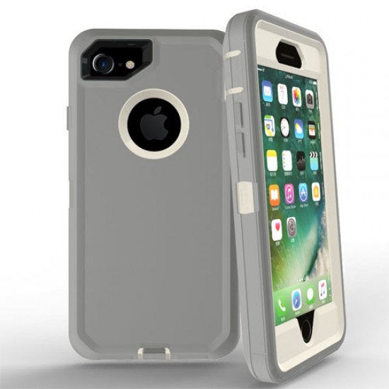 iPhone 6 Plus/6S Plus Defender Armor Case With Belt Clip- Grey