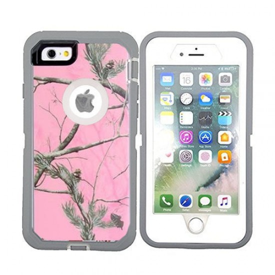 iPhone 7/8/SE 2020  Defender Armor Case With Belt Clip - Pink Camouflage