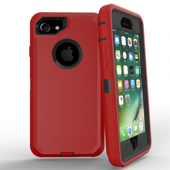 iPhone 7/8/SE 2020  Defender Armor Case - Red