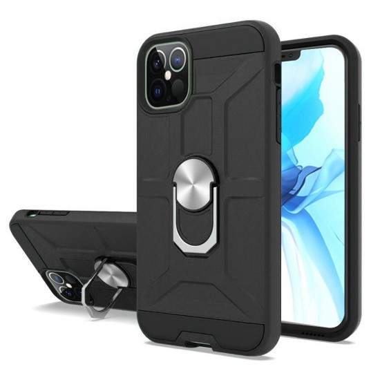 Iphone 11 Pro Magnetic Ring Classic Kickstand Black