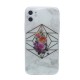 White Marble with flowers case for Phone 11