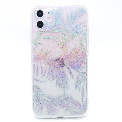 Silver Flower leaves case for iPhone 11-1