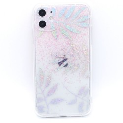 Silver Flower leaves case for iPhone 11-2