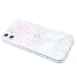 Silver Flower leaves case for iPhone 11-2