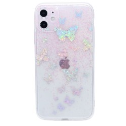 Silver Butterflies case for iPhone 12/12 Pro