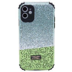 Sand Glitter Case with Camera Protection for iPhone 11- Green