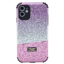 Sand Glitter Case with Camera Protection for iPhone 11- Purple & Pink