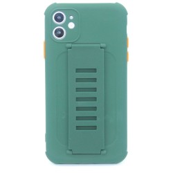 Silicone Case with Wrist Strip for iPhone 12 Pro Max- Green