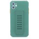 Silicone Case with Wrist Strip for iPhone 12 Pro Max- Green