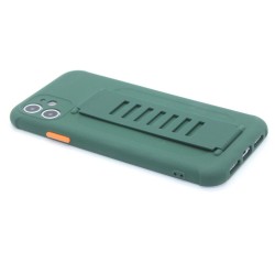 Silicone Case with Wrist Strip for iPhone 12 Pro Max- Green