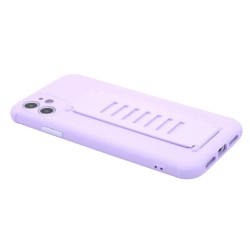 Silicone Case with Wrist Strip for iPhone 12/12 Pro- Purple