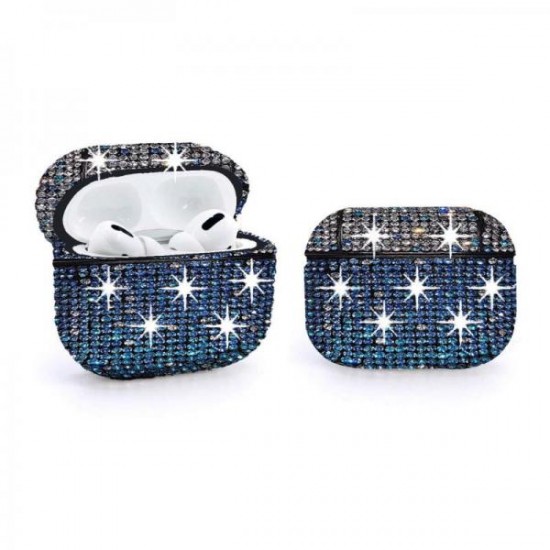 AirPods Pro Rhinestone Gradient Case Blue