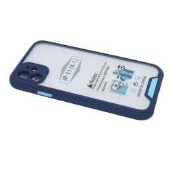 Clear Protective Case with camera protection for iPhone 12 Pro Max- Blue & Teal