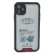 Clear Protective Case with camera protection for iPhone 11- Black & Red
