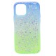 2-in-1 Colorful Glitter Case for iPhone 12/12 Pro- Blue & Green