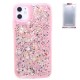 Glitter Leaves with retail packaging case for iPhone 11- Pink
