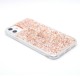 Glitter Leaves case for iPhone 12/12 pro- Rose Gold
