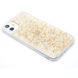 Glitter Leaves case for iPhone 12/12 pro   -  Gold