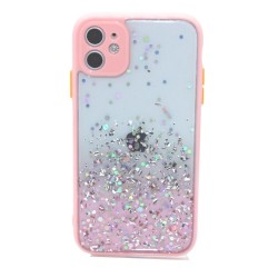 Pink Border Case with glitter iPhone 11