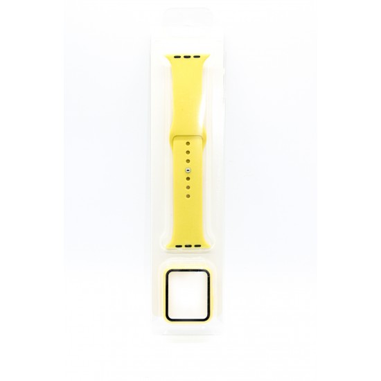 iWatch Soft Silicone Band with TPU Case 44 MM Yellow