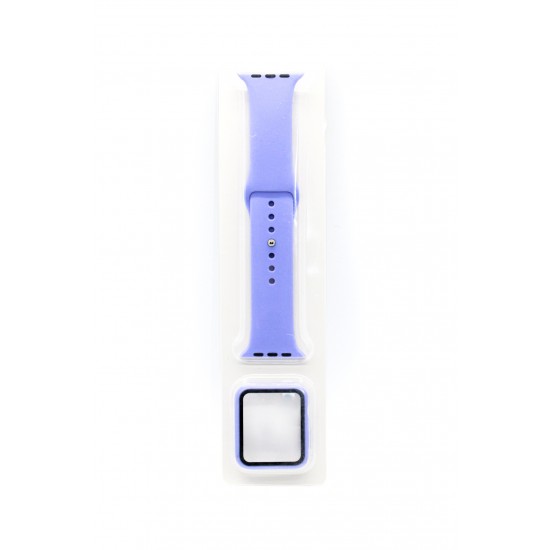 iWatch Soft Silicone Band with TPU Case 42 MM Light Purple 