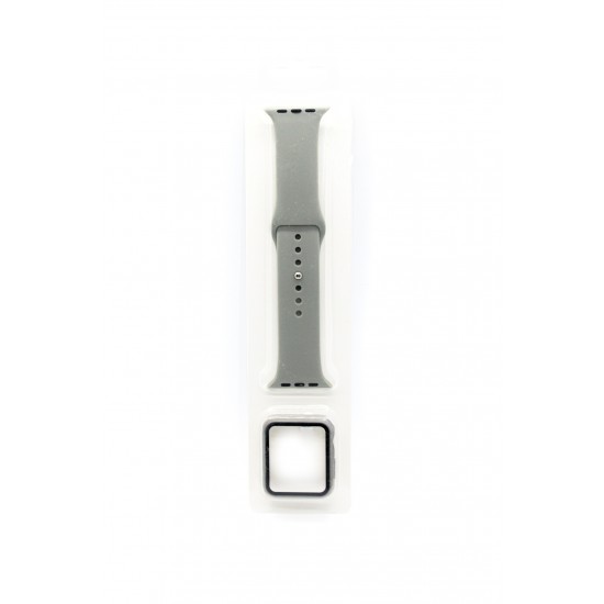 iWatch Soft Silicone Band With TPU Case 42 MM Grey 