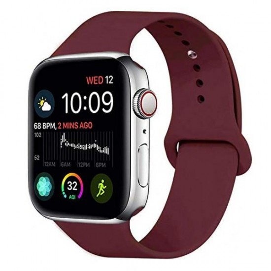 iWatch Soft Silicone Band 42/44 MM Maroon 