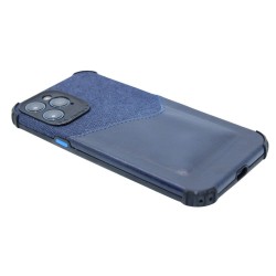 Leather design case for iPhone 12 Pro Max- Blue