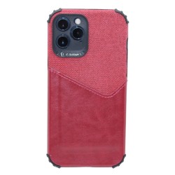 Leather design case for iPhone 12 Pro Max- Red