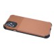 Leather design case for iPhone 11- Brown