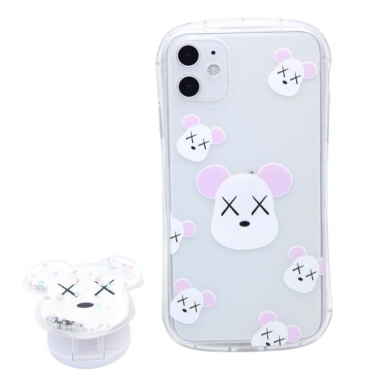 White design case with phone stand for iPhone 11
