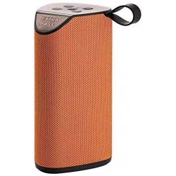 GT111 Portable Wireless Bluetooth Speakers Mega Bass Splash Proof,USB,FM,TF Card and AUX Cable- Orange