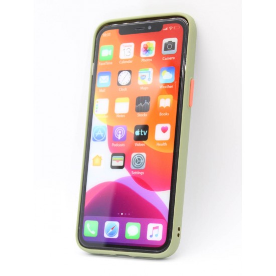 iPhone 12 Mini Matte Translucent Case Olive Green 
