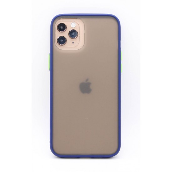 iPhone 11 Pro MAX Matte Translucent Case Navy Blue