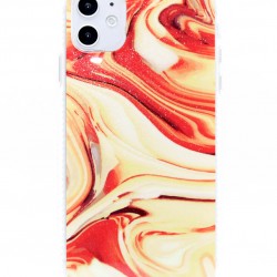 iPhone 12/12 Pro Marble Geometric Red