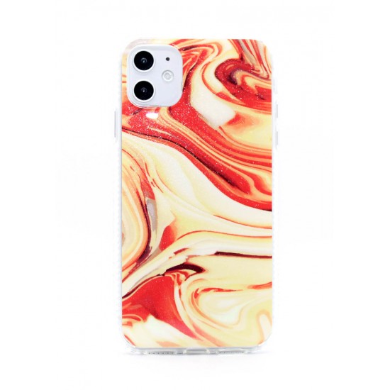 iPhone 11 Pro MAX Marble Geometric Red