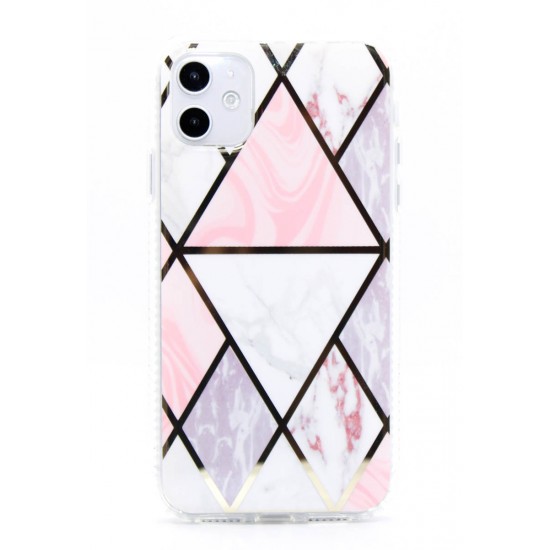 Marble Design Geometric Cover (Marble Pink) iPhone 12/12 Pro
