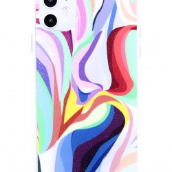 iPhone 12 Mini Marble Design Geometric Cover Multicolor