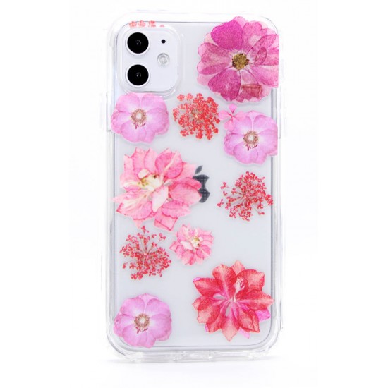 iPhone 11 Pro Max Clear 2-in-1 Flower Design Case 